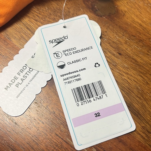 Speedo Printed Tie Back | Pineapple Party 7192117-690 One Piece Swimsuit size 32 - Picture 2 of 4